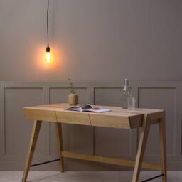 Konk ??? Yackt Three Drawer Desk [Oak] Bespoke Sizes Available Minimal Solid Wood Office, Mid Century Inspired Table With Storage - thumbnail 3