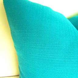 Turquoise Throw Pillows Solid Turquoise Outdoor Pillow Covers Teal Blue 26x26 Euro Shams - thumbnail 2