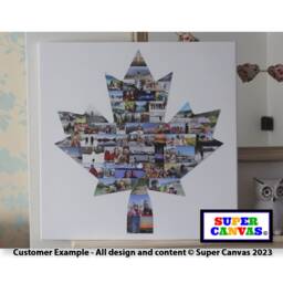 Canada Toronto Maple Leaf Map Family Holiday Travel Personalised Shape Photo Collage Framed Canvas Print Unique Christmas Birthday Gift - thumbnail 3