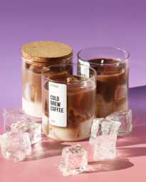 Iced Latte Coffee Candle - Handmade Soy Wax, Gel Ice Cubes - 15 Oz - thumbnail 1