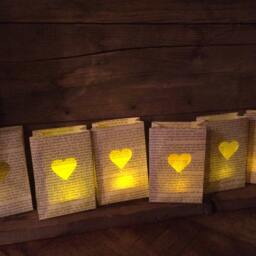 Mini Heart Luminaries, Book Wedding, Love Story, Decor, Paper Lanterns, Party, Wedding Theme Weddings - thumbnail 2