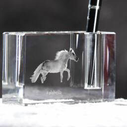 Falabella , Crystal Pen Holder With Horse, Souvenir, Decoration, Limited Edition, Collection - thumbnail 3