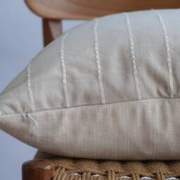 "Hmong Batik Pillow Cover Neutral Boho Home Decor - 20"" X 20" - thumbnail 3