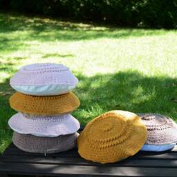 Round Boho Pillow, Decorative Crochet Pillow Cover, Adoring Livingroom Decor Ideas - thumbnail 3