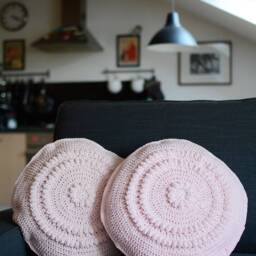 Round Boho Pillow, Decorative Crochet Pillow Cover, Adoring Livingroom Decor Ideas - thumbnail 2