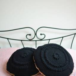 Round Boho Pillow, Decorative Crochet Pillow Cover, Adoring Livingroom Decor Ideas - thumbnail 4