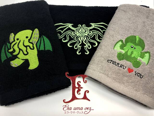 Cthulhu Inspired Embroidered Towels - image 1