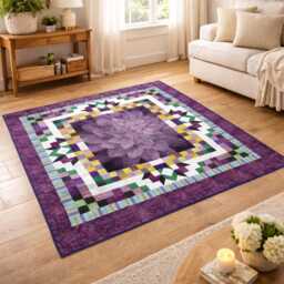 Twilight Blossom Quilt Pattern - Floral Patchwork Throw - Digital PDF Download - thumbnail 2
