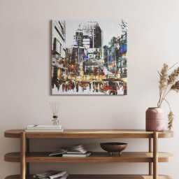 New York - A City Teeming With Life Canvas, Picture Wall Hanging, Multicolor Art, Travel Canvas Painting - thumbnail 3