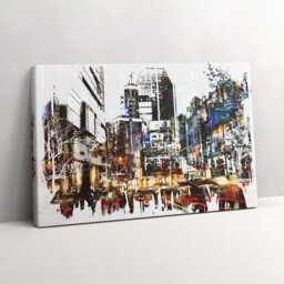 New York - A City Teeming With Life Canvas, Picture Wall Hanging, Multicolor Art, Travel Canvas Painting - thumbnail 2