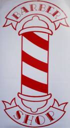 Barbers Shop Barber Pole Wall Art Decal Window Vinyl Graphic Sticker Salon Decor Hairdressers Door Advertising Sign Mens