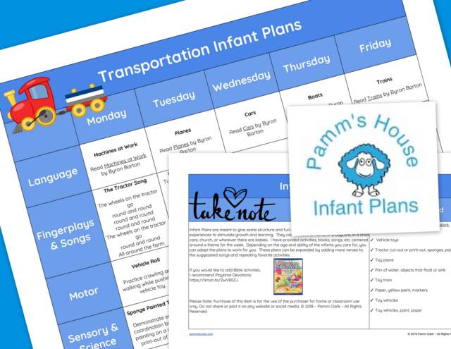 Transportation Printable Infant Lesson Plans For Baby - Learning Through Play - image 1
