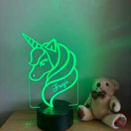 Personalised Unicorn Night Light - Children's Kids Bedroom Boys Led Girls Birthday - thumbnail 4