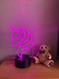 Personalised Unicorn Night Light - Children's Kids Bedroom Boys Led Girls Birthday