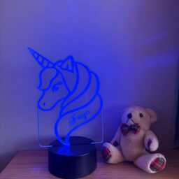 Personalised Unicorn Night Light - Children's Kids Bedroom Boys Led Girls Birthday - thumbnail 3