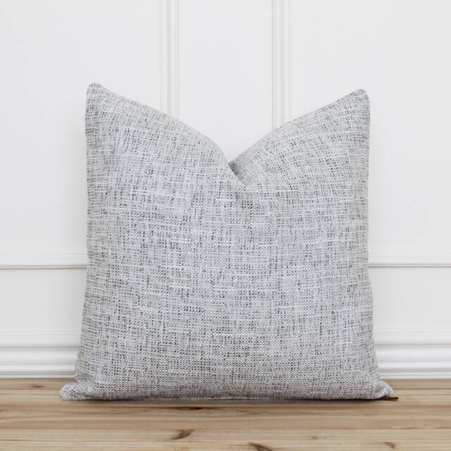 Gray Outdoor Pillow Cover Grey Tweed Indoor Cushion Textured Throw Covers Sunbrella - Brody - image 1