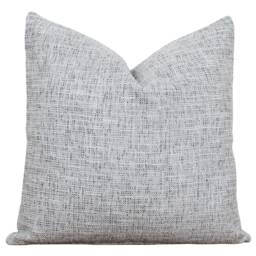 Gray Outdoor Pillow Cover Grey Tweed Indoor Cushion Textured Throw Covers Sunbrella - Brody - thumbnail 3
