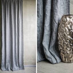 Gray Linen Curtains, Bedroom Window Treatment, Organic Drapery Panel, Rustic Home Farmhouse Decor - thumbnail 3