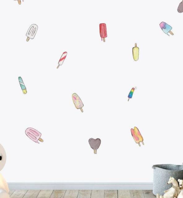 Melting Ice Cream Pattern Pack Wall Sticker Decal - Pattern, Art, Girls Room, Boys Nursery Decal, Decals, Kids Room Patterns