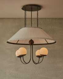 1950S Mid-Century Modern Brass Pendant Chandelier - Italian Sputnik Style Ceiling Light Fixture - thumbnail 1