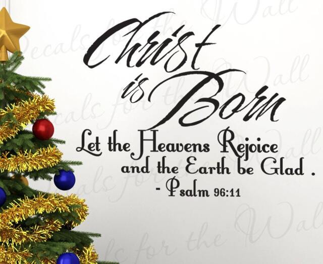 Psalms 96 Christ Born Christmas Religious God Christian Bible Vinyl Large Wall Decal Quote Sticker Lettering Art Decor Decoration C20 - image 1