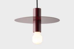 Elvin Ceiling Pendant Hanging Burgundy Red Kitchen Island Fixture Disc Lamp Shade