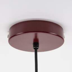 Elvin Ceiling Pendant Hanging Burgundy Red Kitchen Island Fixture Disc Lamp Shade - thumbnail 3