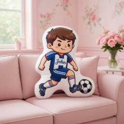 Personalizeable Sports Pillows, Custom Name Number Kids Cushion, Cute Athlete Decor Boys Room, Little League Team Gift - thumbnail 4