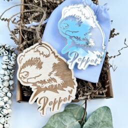 Personalised Ferret Christmas Decoration, Custom Ornament, Ferret Bauble, Lover Gift, Keepsake - thumbnail 3