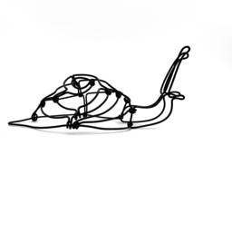 Wire Snail Sculpture Continuous Steel Art