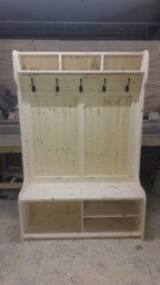 4Ft Coat Rack, Boot Room, Hallway Bench, Monks Bench, Shoe Storage, Any Size Made. Delivery Cost Shown On The 2nd Photo - thumbnail 1