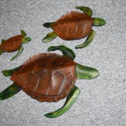 Leather Sea Turtle Wall Hanging - 3D Art - thumbnail 2