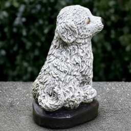 Outdoor Labrador Statue Concrete Dog Sculpture Cement Figurine Handmade Front Door Decoration Dog Lover Gift Yard Art - thumbnail 2