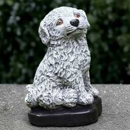 Outdoor Labrador Statue Concrete Dog Sculpture Cement Figurine Handmade Front Door Decoration Dog Lover Gift Yard Art - thumbnail 3