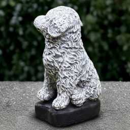 Outdoor Labrador Statue Concrete Dog Sculpture Cement Figurine Handmade Front Door Decoration Dog Lover Gift Yard Art - thumbnail 4