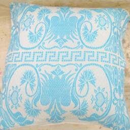 Traditional Woven Cushion Cover Greek Meander Bird Design - thumbnail 2