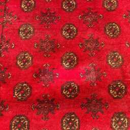 Handmade Turkmen Rug 3x6, Bokhara Area Rug, Wool Tribal Geometric Crimson Red Small Baluch Traditional Entryway Vintage Style - thumbnail 3