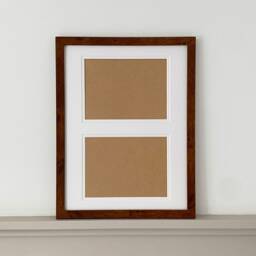 Large 16x12 Frame With Mount, Custom Cut Picture Layout Two Apertures, Framed Wall Hanging Home Work Office Occasion - thumbnail 1