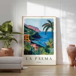 La Palma Travel Poster Spanish Island Wall Art - thumbnail 2