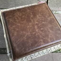 4 Seat Cushions/Pads Leather Brown Antique 38 cm X 37 - thumbnail 4