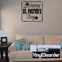 Happy St Patrick's Day - Vinyl Wall Decal Quotes Sticker Hd065Et - thumbnail 1