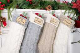 2026 Engraved Leather Patch Stockings, Christmas Stockings With Name, Monogram Stocking, Holiday Decor Gift, Holiday Stockings, Xmas