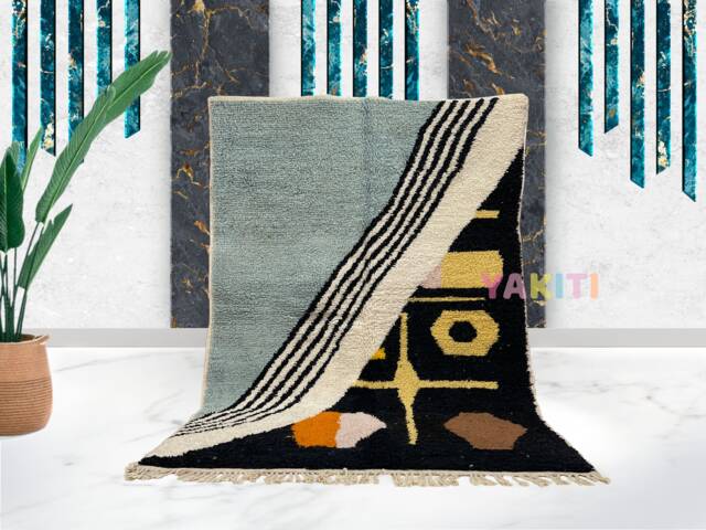 Yakiti - 5X8Ft Moroccan Rug, Beni Ourain Area Modern Wool Living Room Beniourain Handmade Soft Carpet, 152 cm X 261 - image 1
