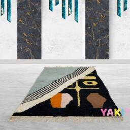 Yakiti - 5X8Ft Moroccan Rug, Beni Ourain Area Modern Wool Living Room Beniourain Handmade Soft Carpet, 152 cm X 261 - thumbnail 2