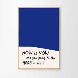 Now Is Quote Art Canvas Poster, Trendy Wall Art, Apartment Aesthetic Decor, Retro Home Printed Gift - thumbnail 2