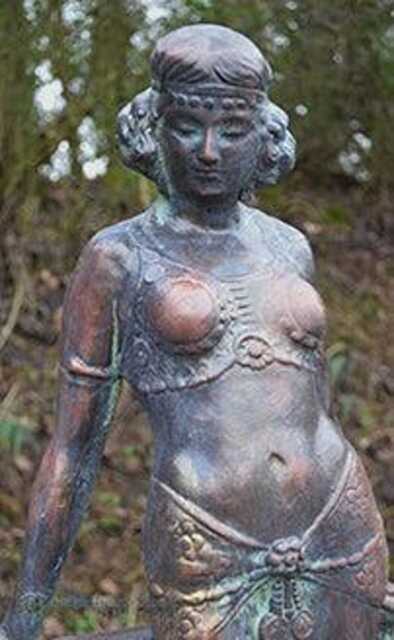 "Art Deco Female Statue Egyptian Style ""Cleopatra" - image 1
