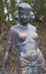 "Art Deco Female Statue Egyptian Style ""Cleopatra" - thumbnail 1
