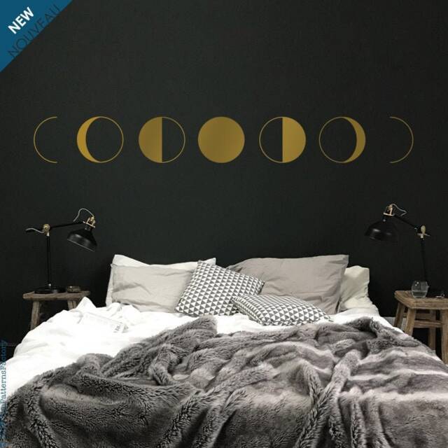 Moon Phases Wall Decal Geometric Graphic Sticker - image 1