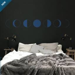 Moon Phases Wall Decal Geometric Graphic Sticker - thumbnail 3