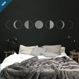 Moon Phases Wall Decal Geometric Graphic Sticker - thumbnail 2